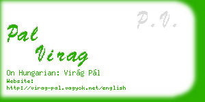 pal virag business card